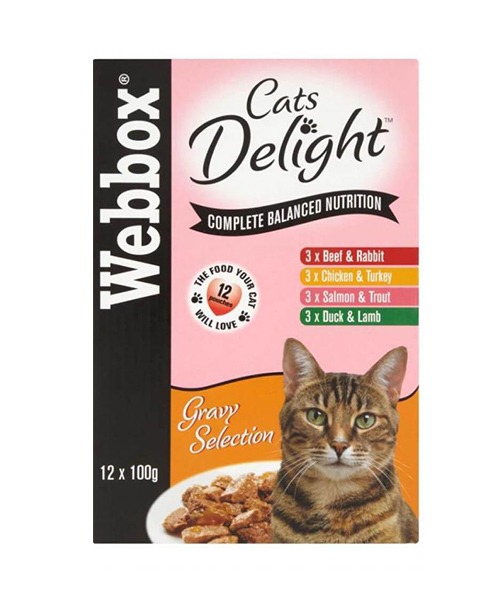 Webbox Cats Delight Mixed Selection in Gravy Wet Food
