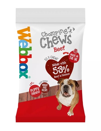 Webbox Meaty Chomping Chews Beef Dog Treats