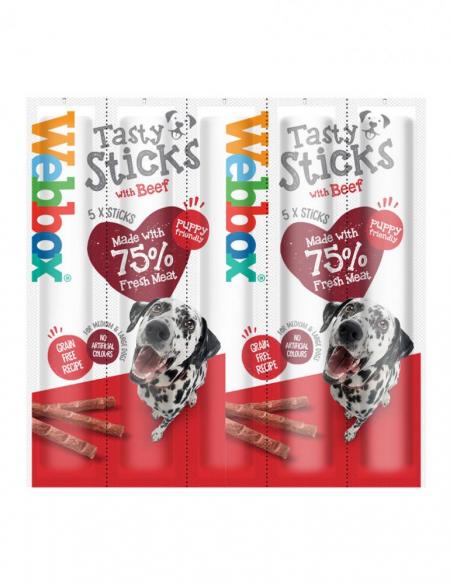 Webbox Tasty Sticks Beef Dog Treats Large