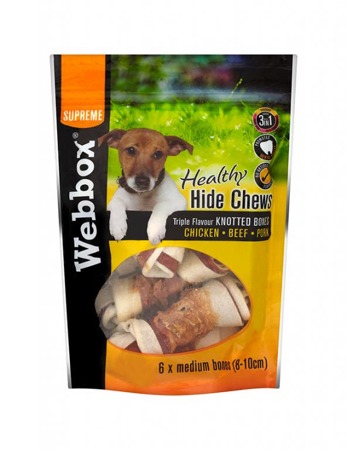 Webbox Healthy Hide Chew Triple Flavour Dog Treats