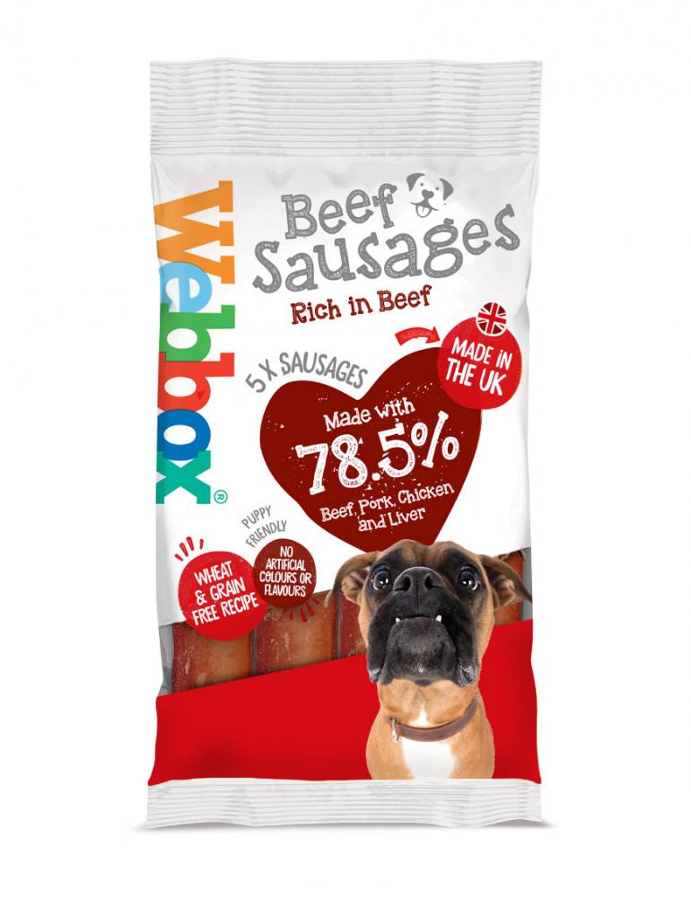 Webbox Meaty Beef Sausages Dog Treats