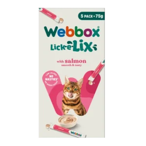 Webbox Lick-e-Lix Salmon Cat Treats 75g - 1 Pack (5 Sachets)