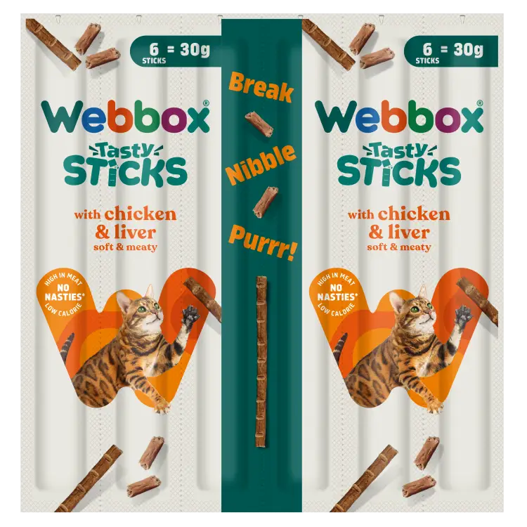 Webbox Tasty Sticks Chicken & Liver Cat Treats