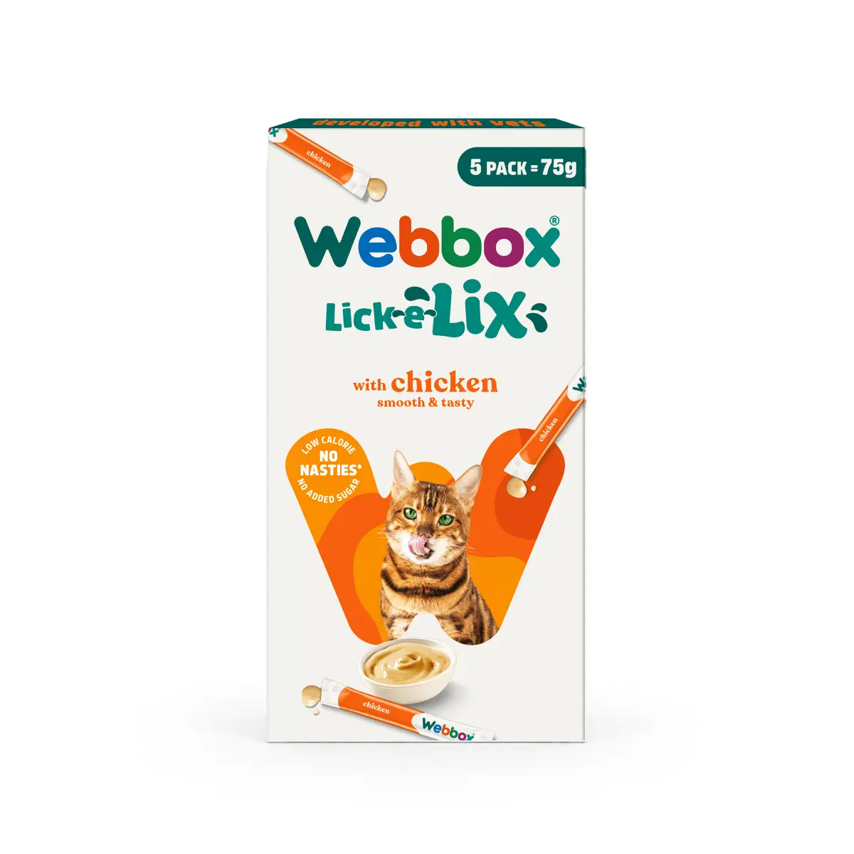 Webbox Lick-e-Lix Chicken Cat Treats 75g