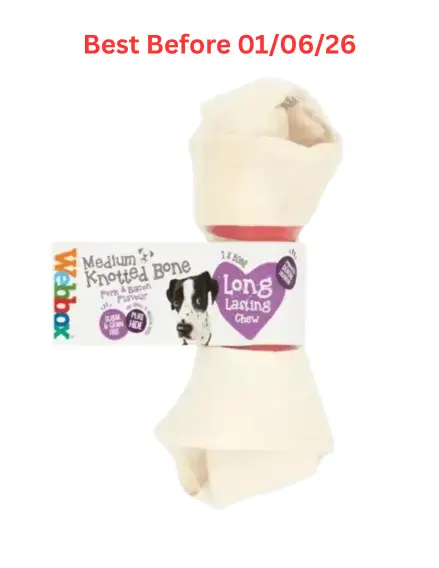 Webbox Hide Porky Medium Knotted Bone Dog Treats – Short Dated