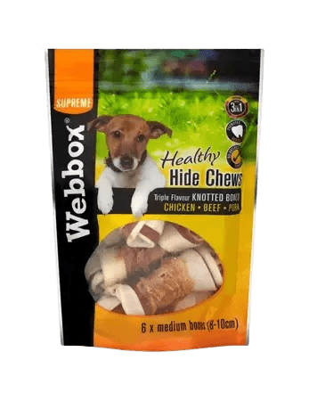 Webbox Healthy Hide Chew Triple Flavour Dog Treats