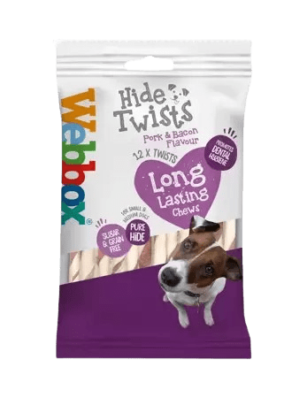 Webbox Hide Pork & Bacon Twists Dog Treats