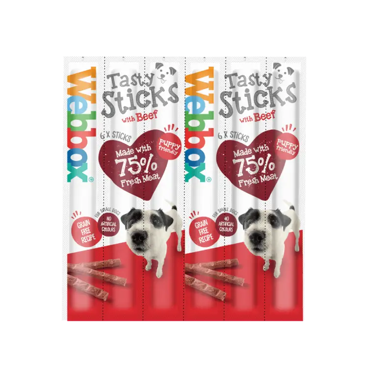 Webbox Tasty Sticks Beef Dog Treats Small
