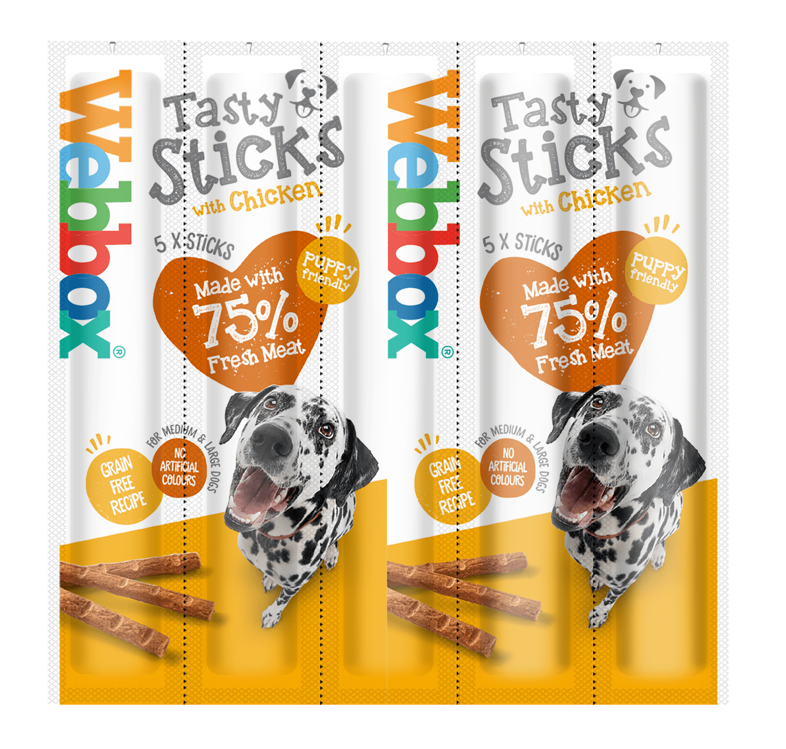 Webbox Tasty Sticks Chicken Dog Treats Large