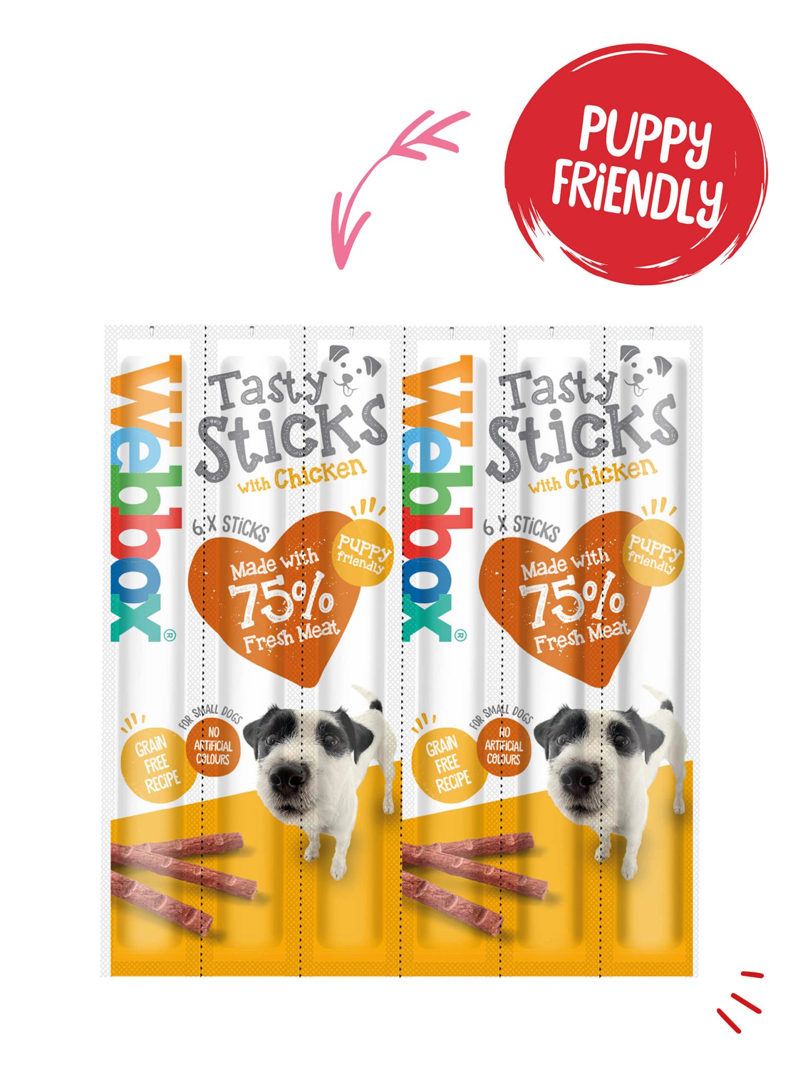 Webbox Tasty Sticks Chicken Dog Treats Small