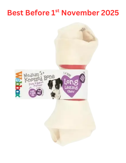 Webbox Hide Porky Medium Knotted Bone Dog Treats – Short Dated