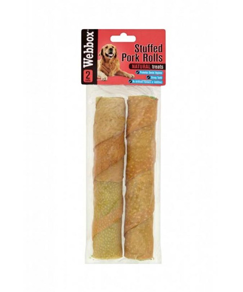 Webbox Hide Large Stuffed Pork Rolls Dog Treats