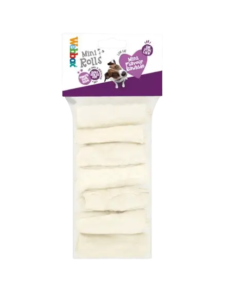 Webbox Hide Beef Mini Rolls Dog Treats