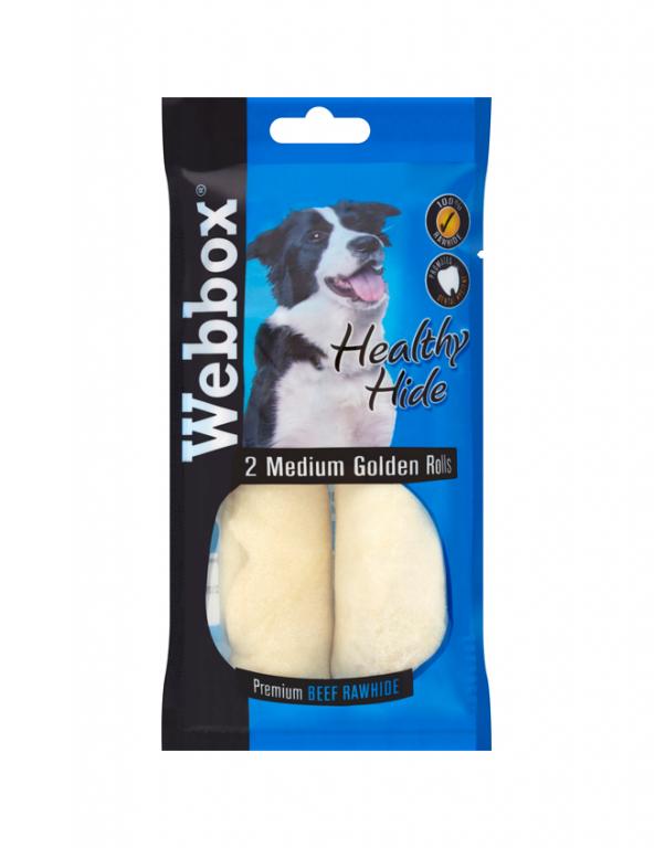 Webbox Hide Medium Golden Rolls Dog Treats