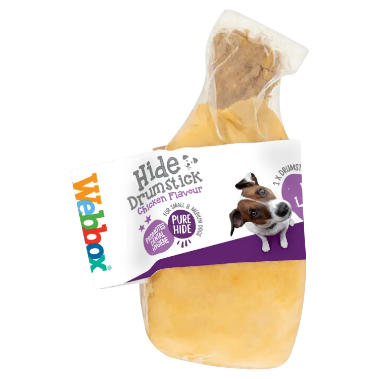 Webbox Hide Rawhide Chicken Drumstick Dog Treats