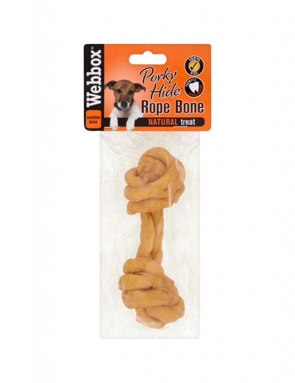 Webbox Hide Porky Rope Bone Dog Treats