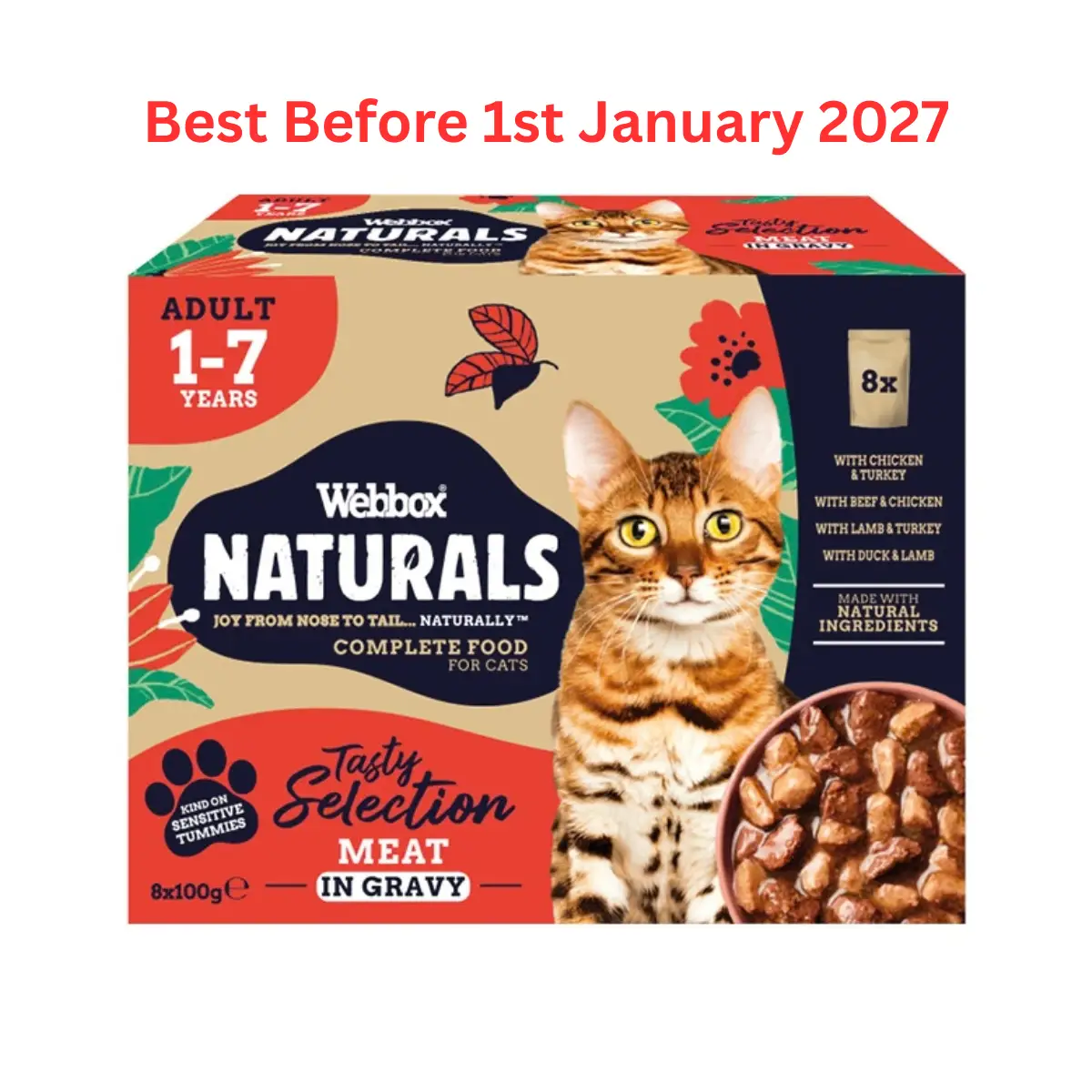 Webbox Naturals Adult Meat in Gravy Wet Cat Food 100g