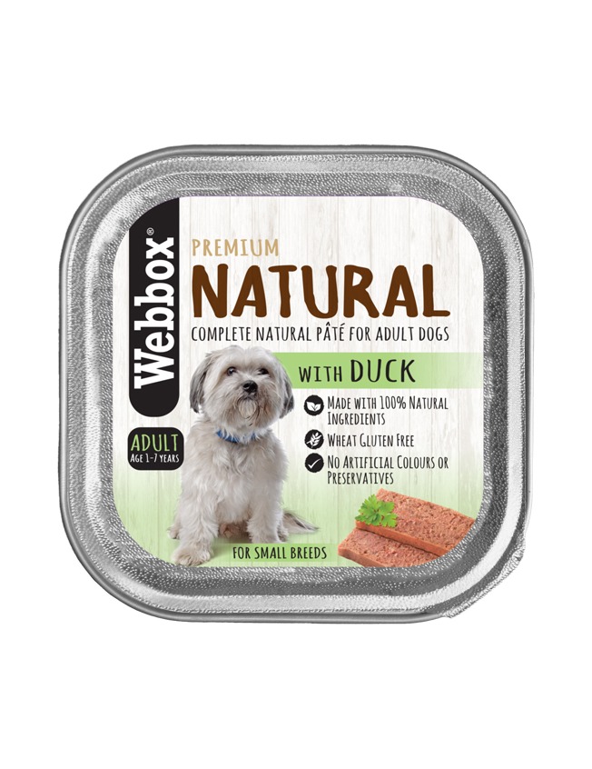 Webbox Natural Adult Duck Pate Wet Dog Food