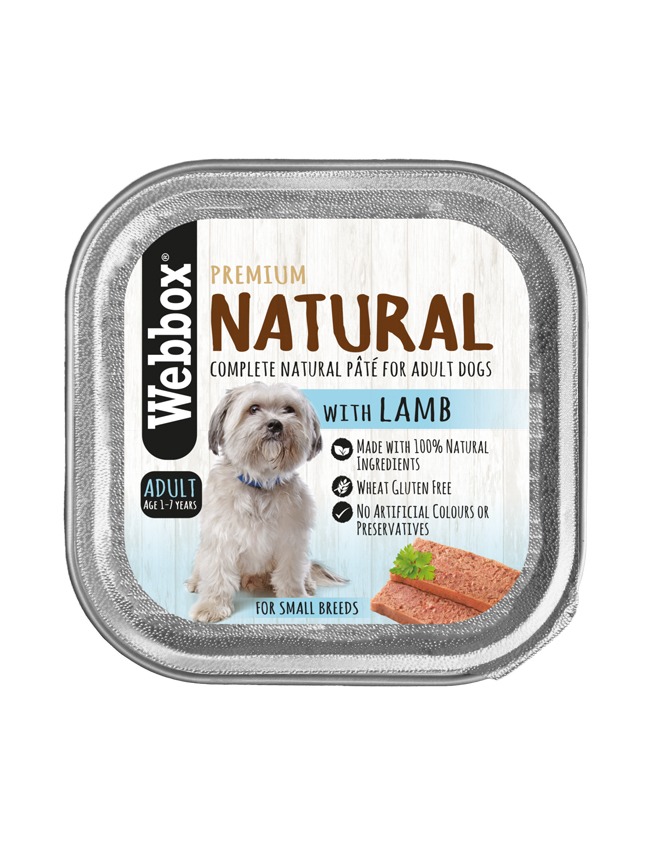 Webbox Natural Adult Lamb Pate Wet Dog Food