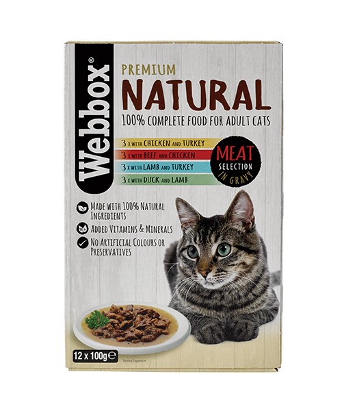 Webbox Natural Meat in Gravy Cat Pouches – Single