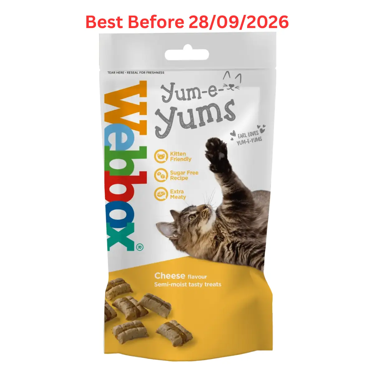 Webbox Yum-e-Yums Cheese Cat Treats 40g
