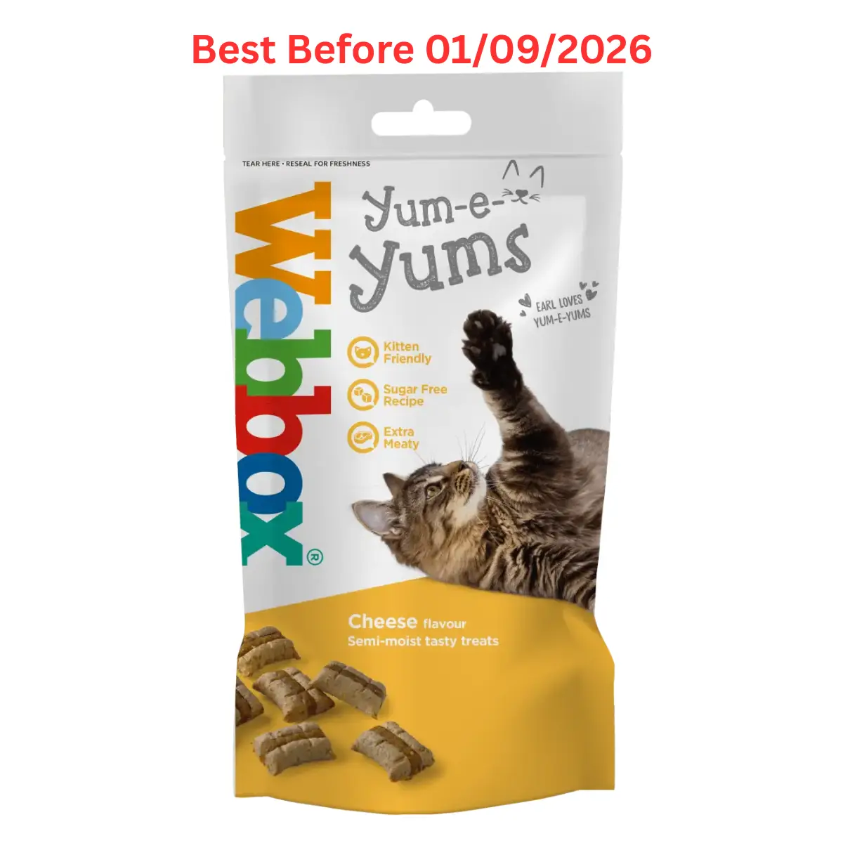 Webbox Yum-e-Yums Cheese Cat Treats 40g