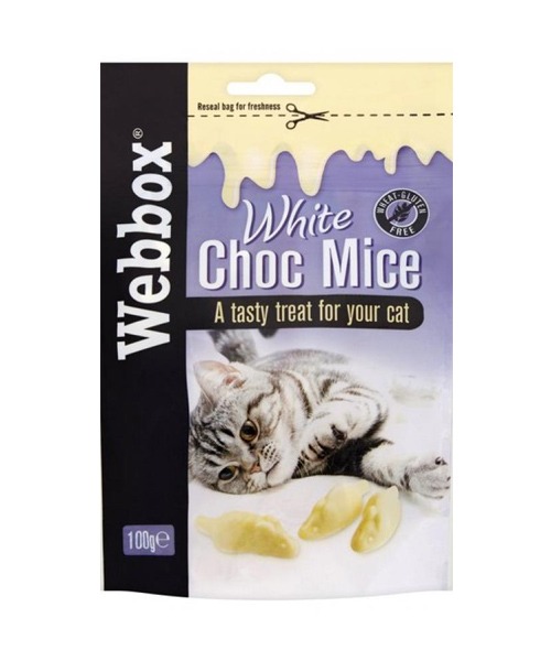 Webbox White Choc Mice Cat Treats