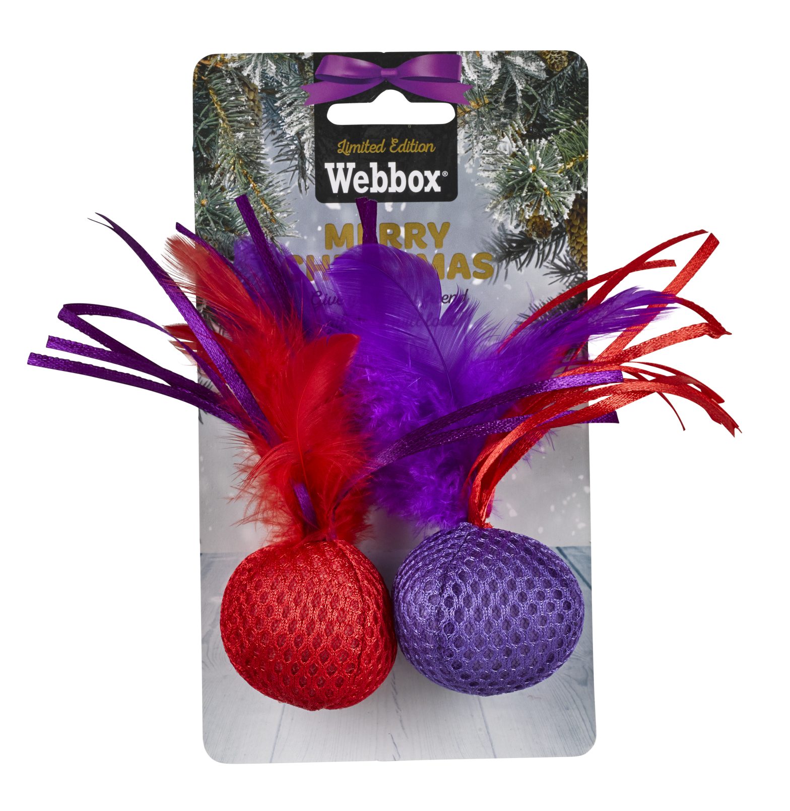 Webbox Festive Twin Feather Balls