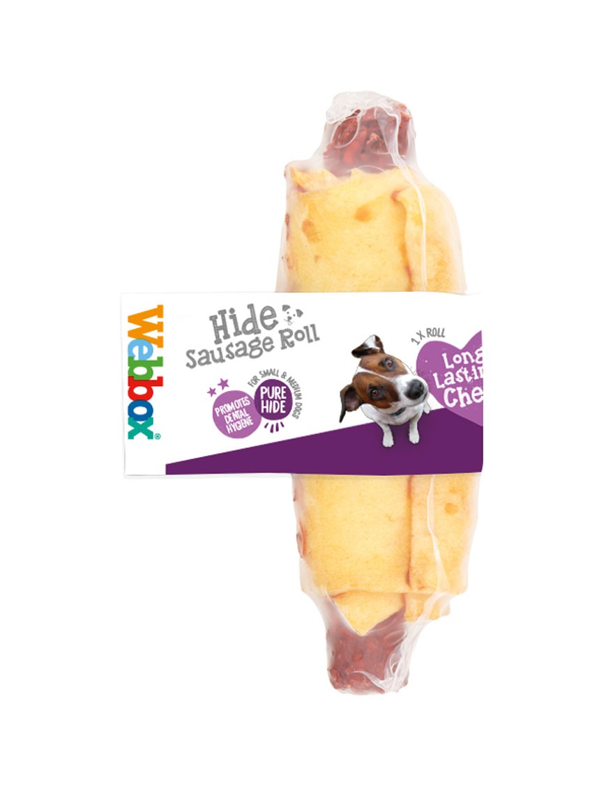 Webbox Hide Rawhide Sausage Roll Dog Treats