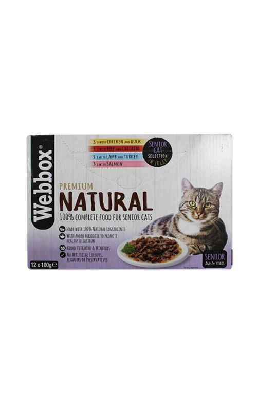 Webbox Natural Senior Selection Jelly Cat Pouches – Single
