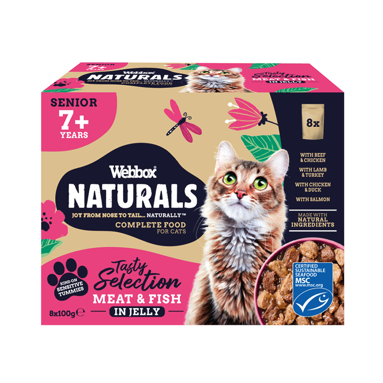 Webbox Naturals Senior Selection Jelly Wet Cat Food 7+