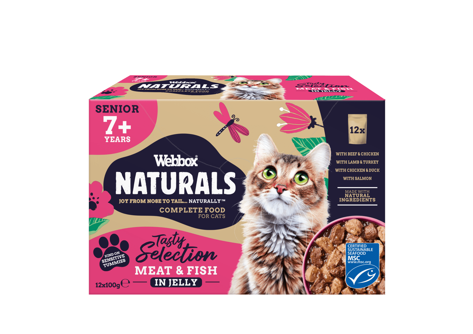 Webbox Naturals Senior Selection Jelly Wet Cat Food 7+