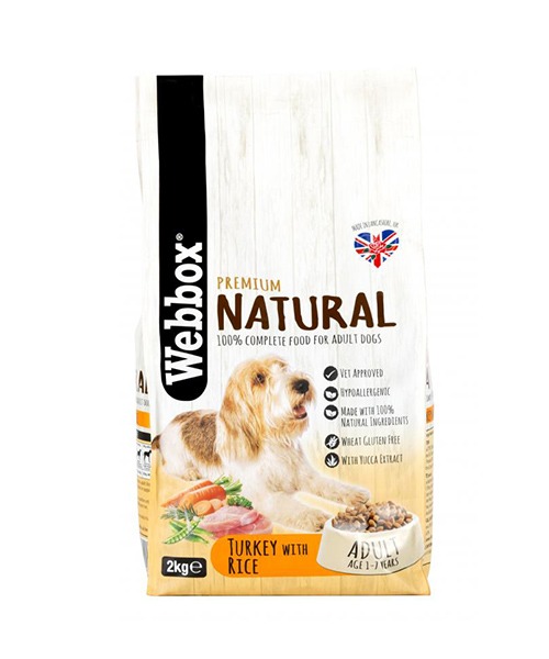 Webbox Natural Turkey & Rice Complete Dry Dog Food – Single