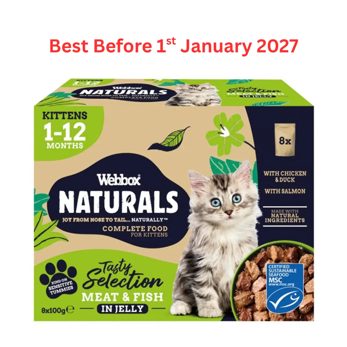 Webbox Naturals Kitten Selection Jelly Wet Cat Food 100g