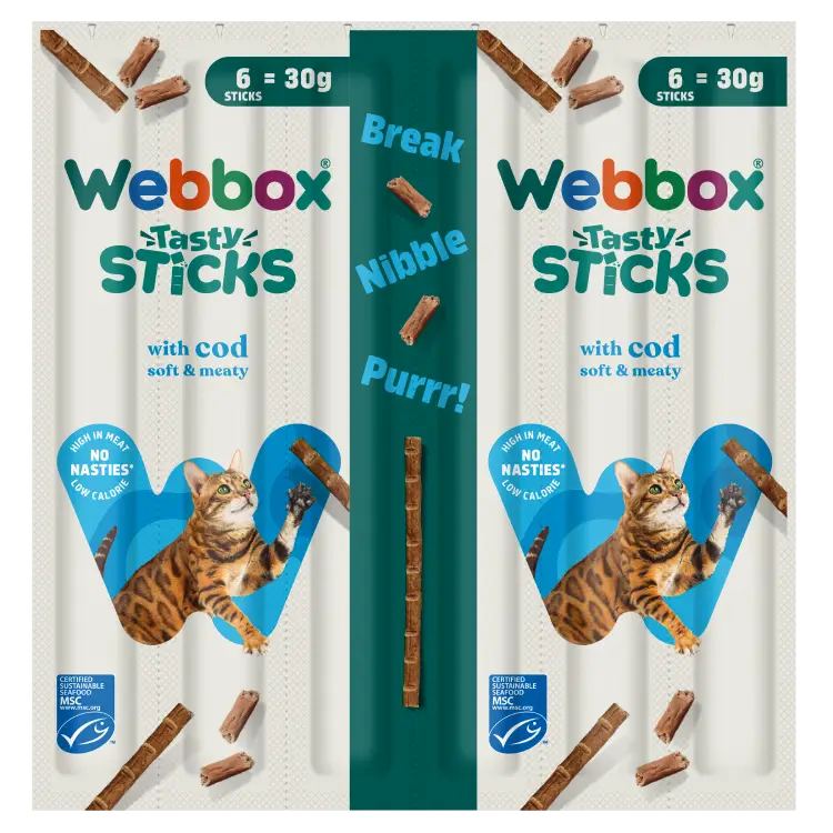 Webbox Tasty Sticks MSC Cod Cat Treats