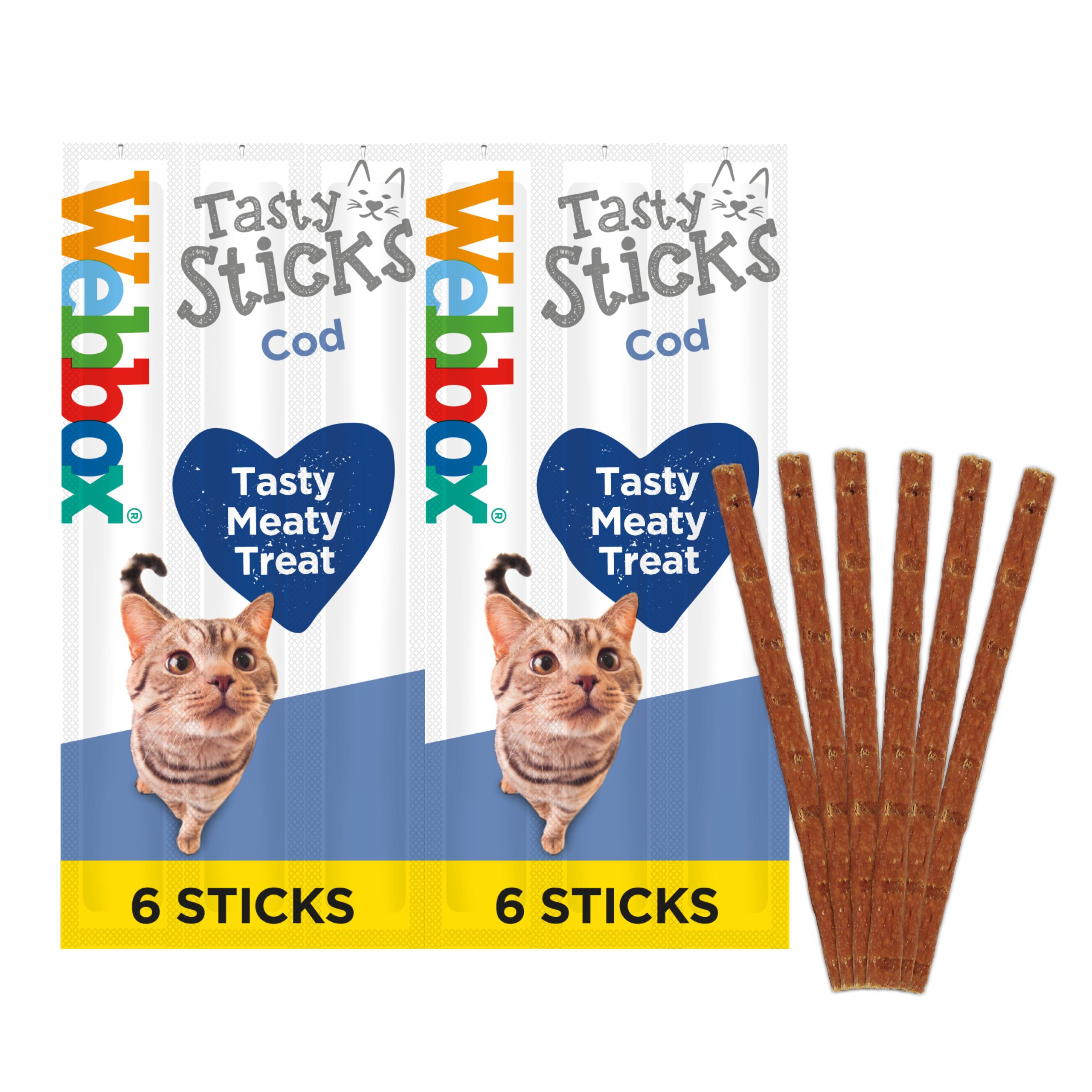 box Tasty Sticks MSC Cod Cat Treats box