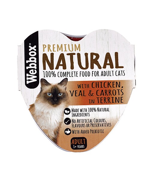 Webbox Naturals Chicken, Veal & Carrots in Terrine Wet Cat Food
