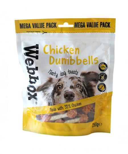 Webbox Bulk Chicken Dumbbells Dog Treats