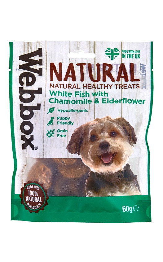 Webbox Natural White Fish with Chamomile & Elderflower Dog Treats
