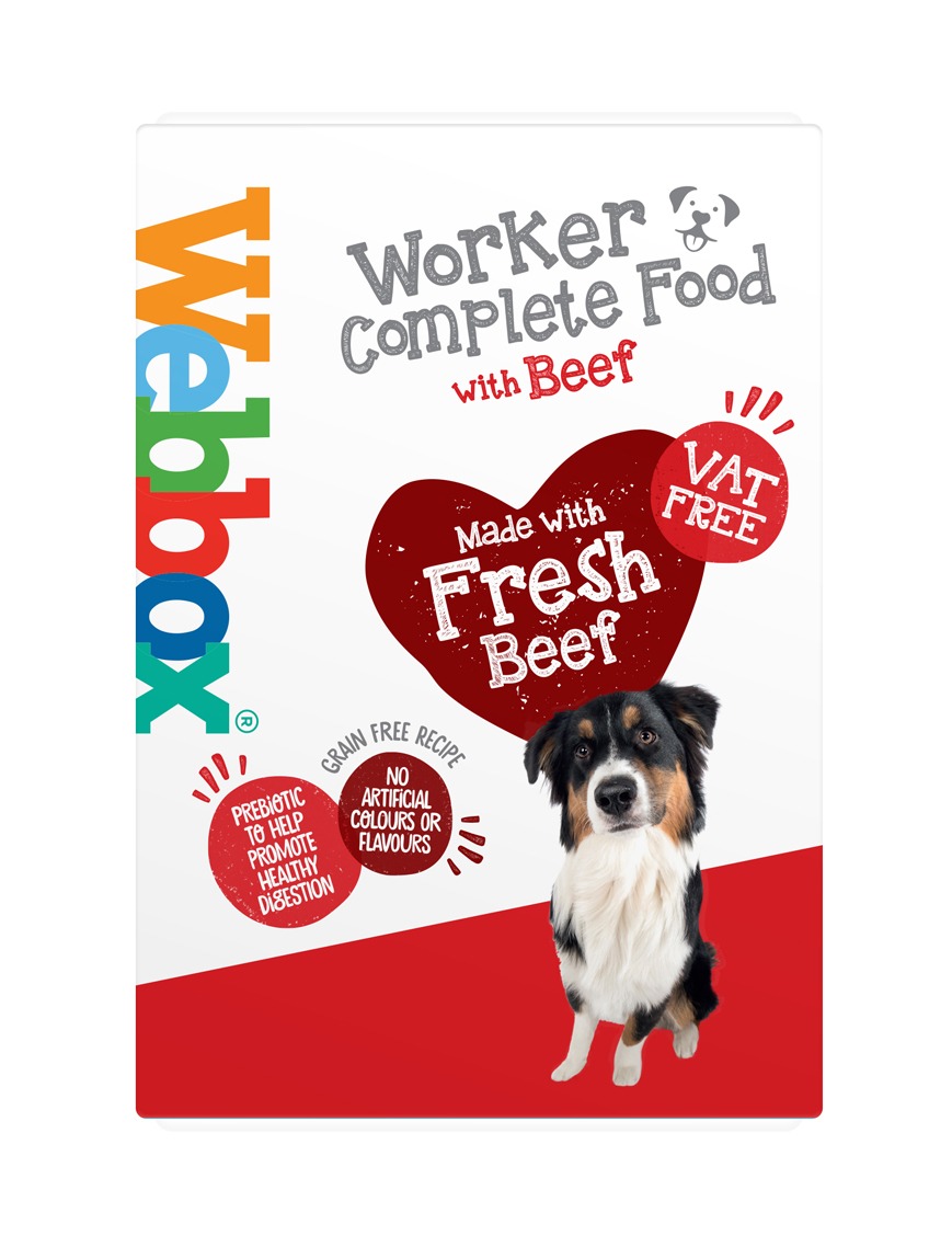 Webbox Working Dog Beef 400g Tray