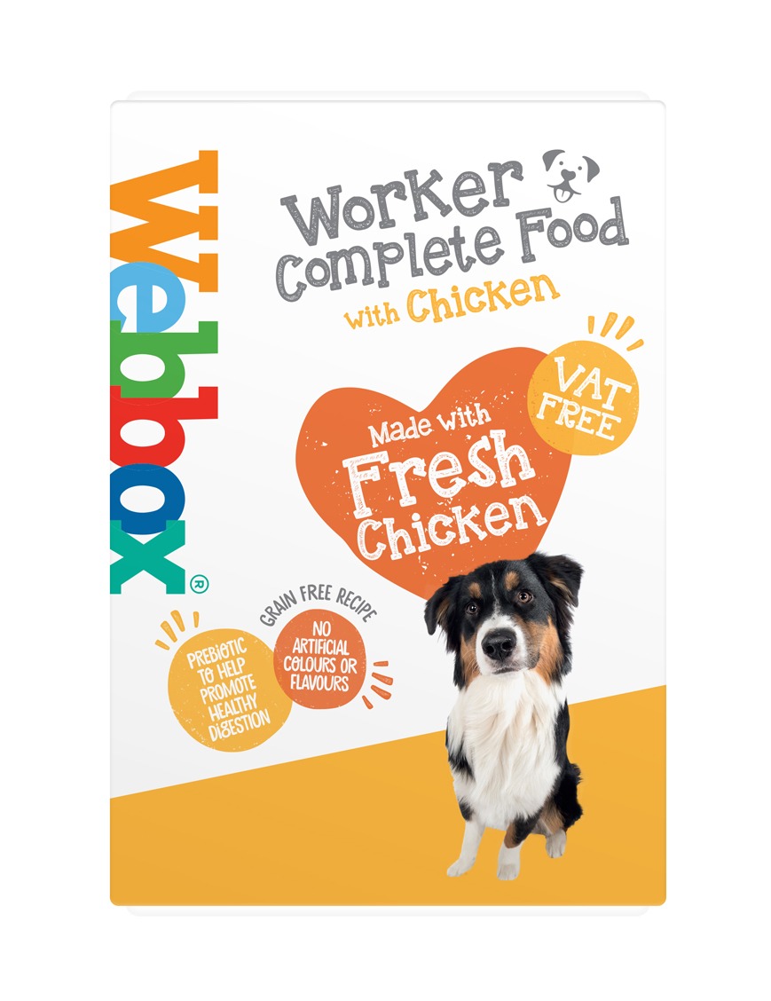 Webbox Working Dog Chicken 400g Wet Dog Food Tray