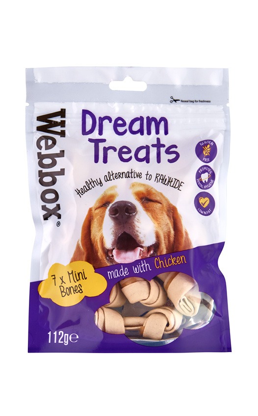 Webbox Dream Dog Treats Mini Bones with Chicken