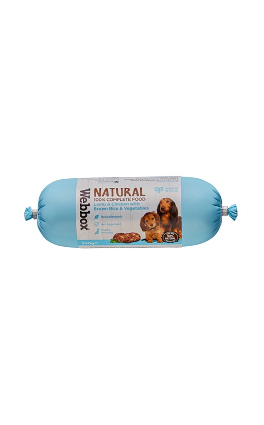 Webbox Natural Sausage Lamb & Chicken 300g