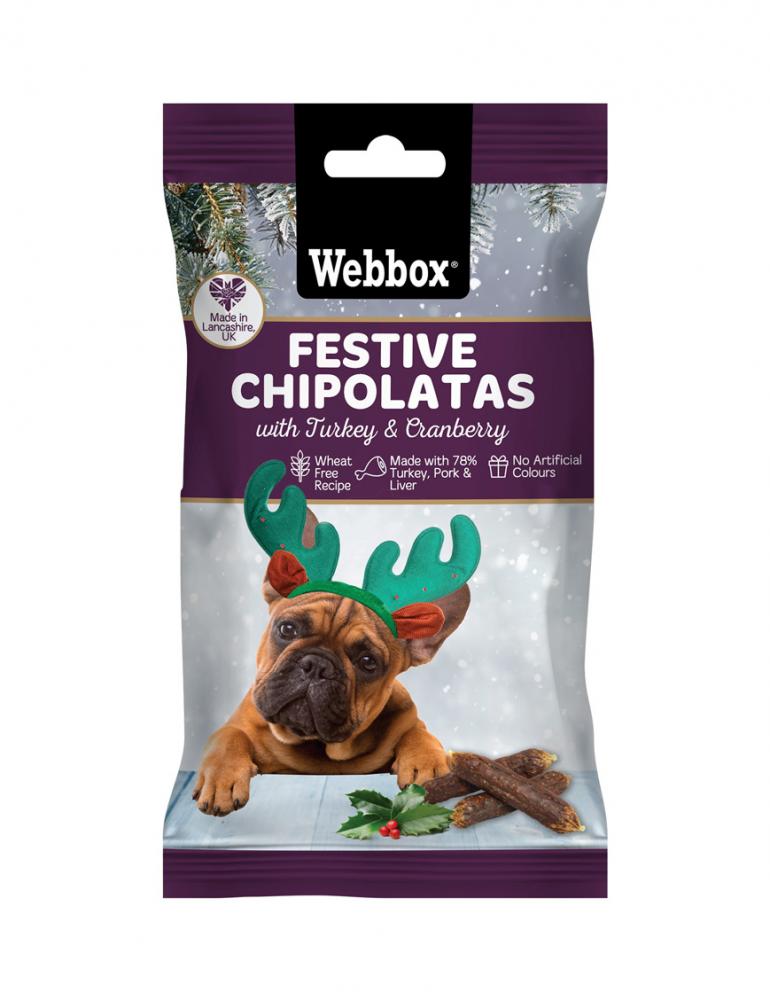 Webbox Christmas Turkey and Cranberry Chipolata Dog Treats
