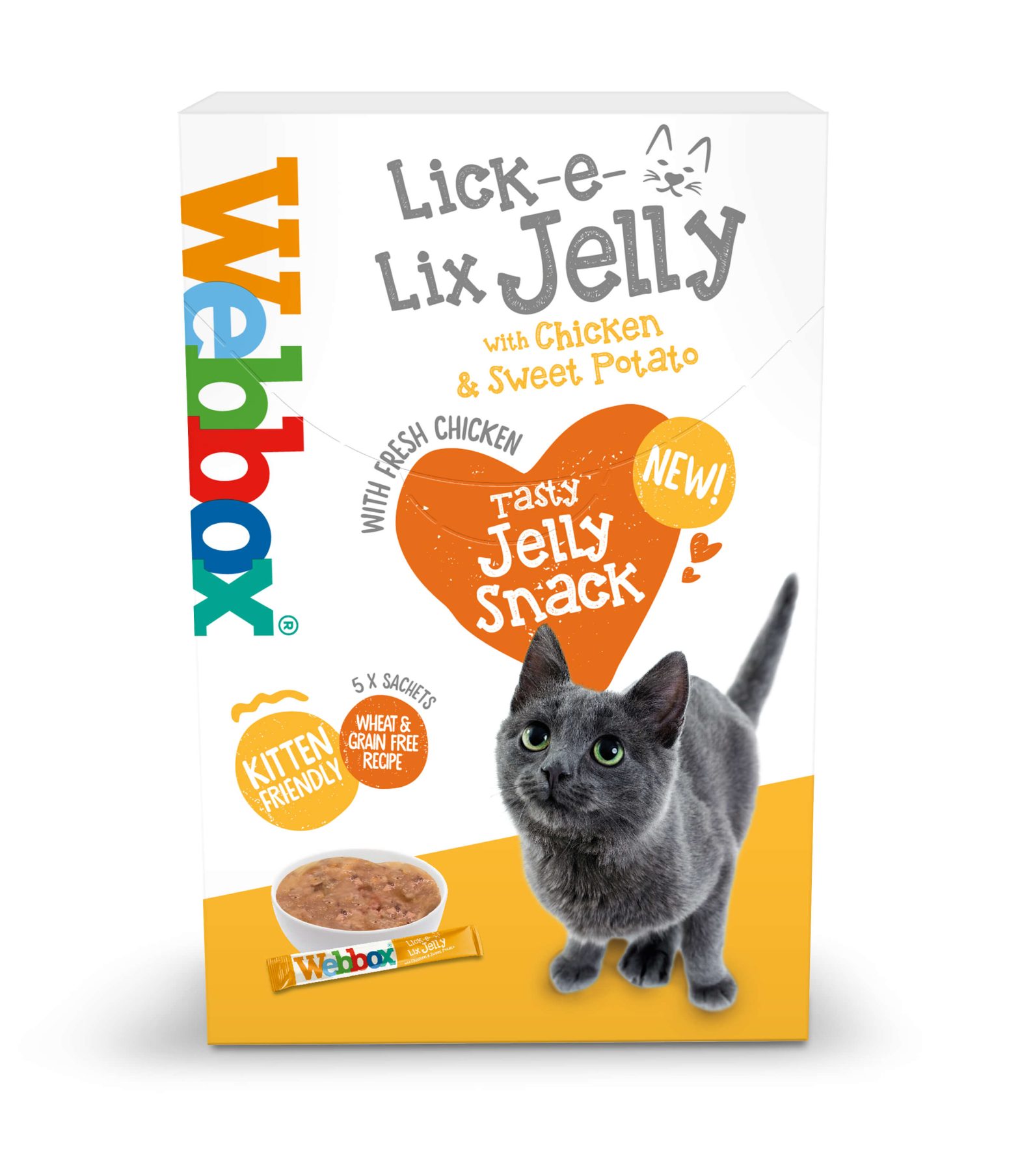 Webbox Lick-e-Lix Jelly, Chicken with Sweet Potato Cat Treats