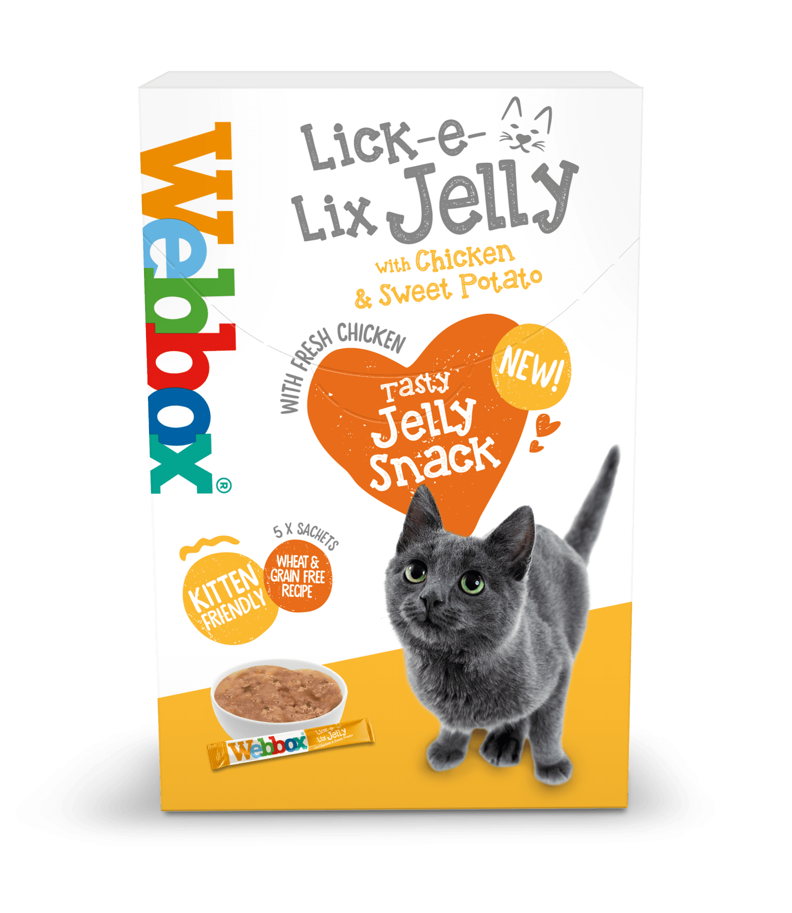 Webbox Lick-e-Lix Jelly, Chicken with Sweet Potato Cat Treats