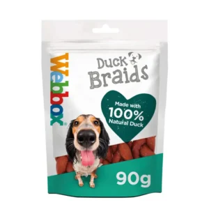 Webbox Duck Braids Dog Treats 90g - 10 Packs (10 x 90g)