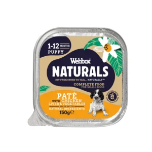 Webbox Naturals Pate with Chicken, Liver and Vegetables Wet Puppy Food 150g