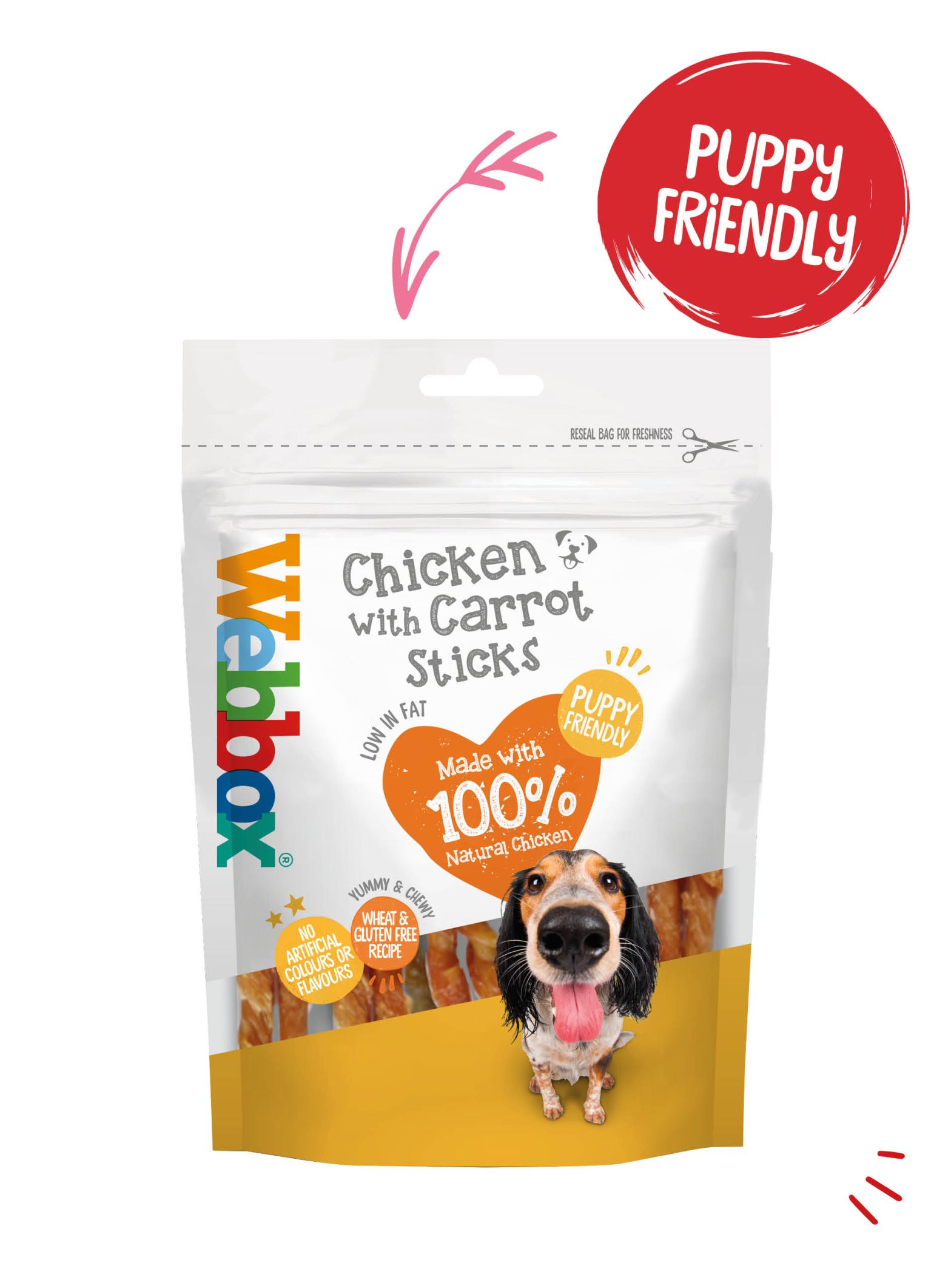 Webbox Chewy Chicken with Carrot Sticks Dog Treats