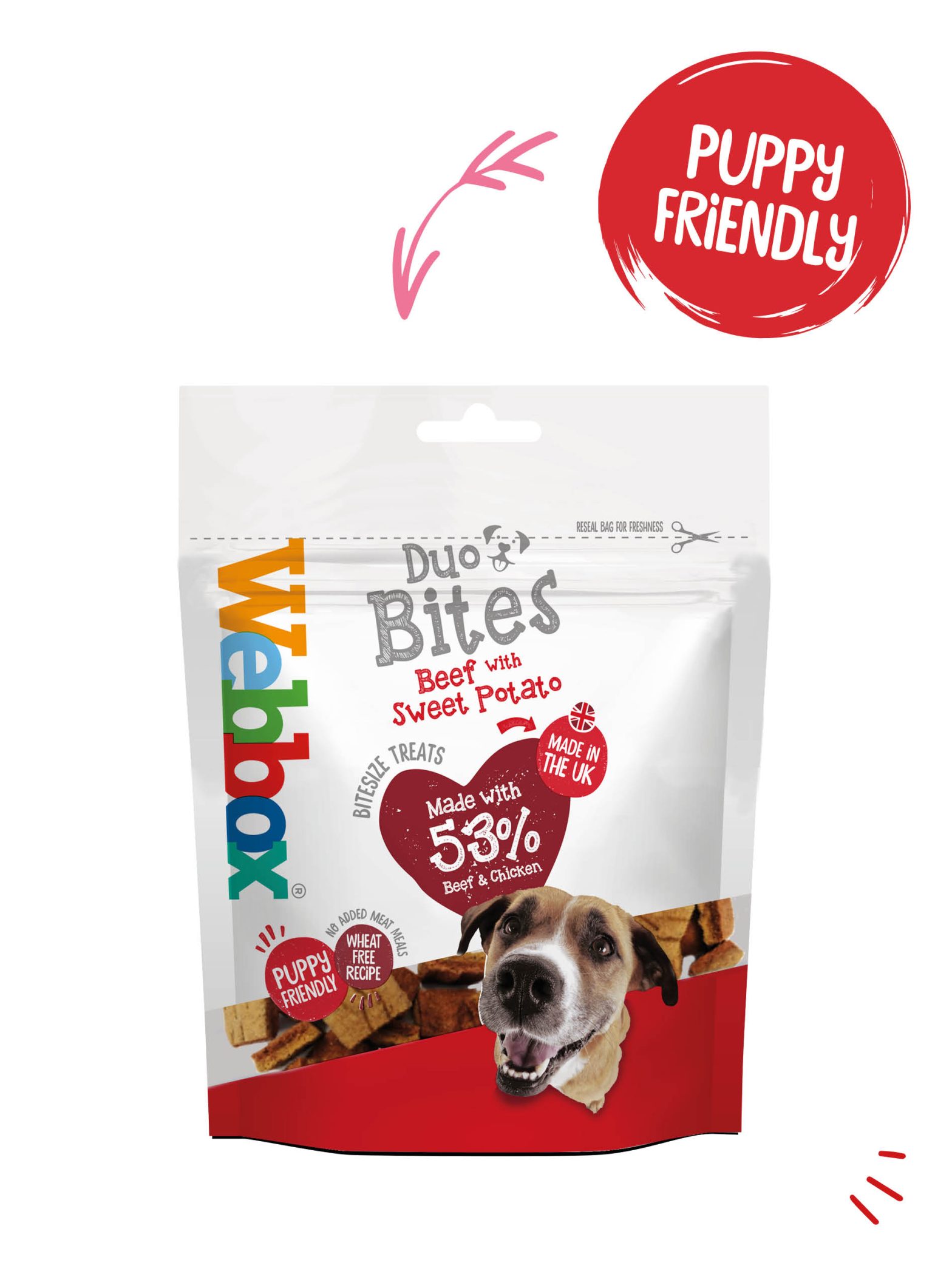 Webbox Duo Bites Beef with Sweet Potato Dog Treats